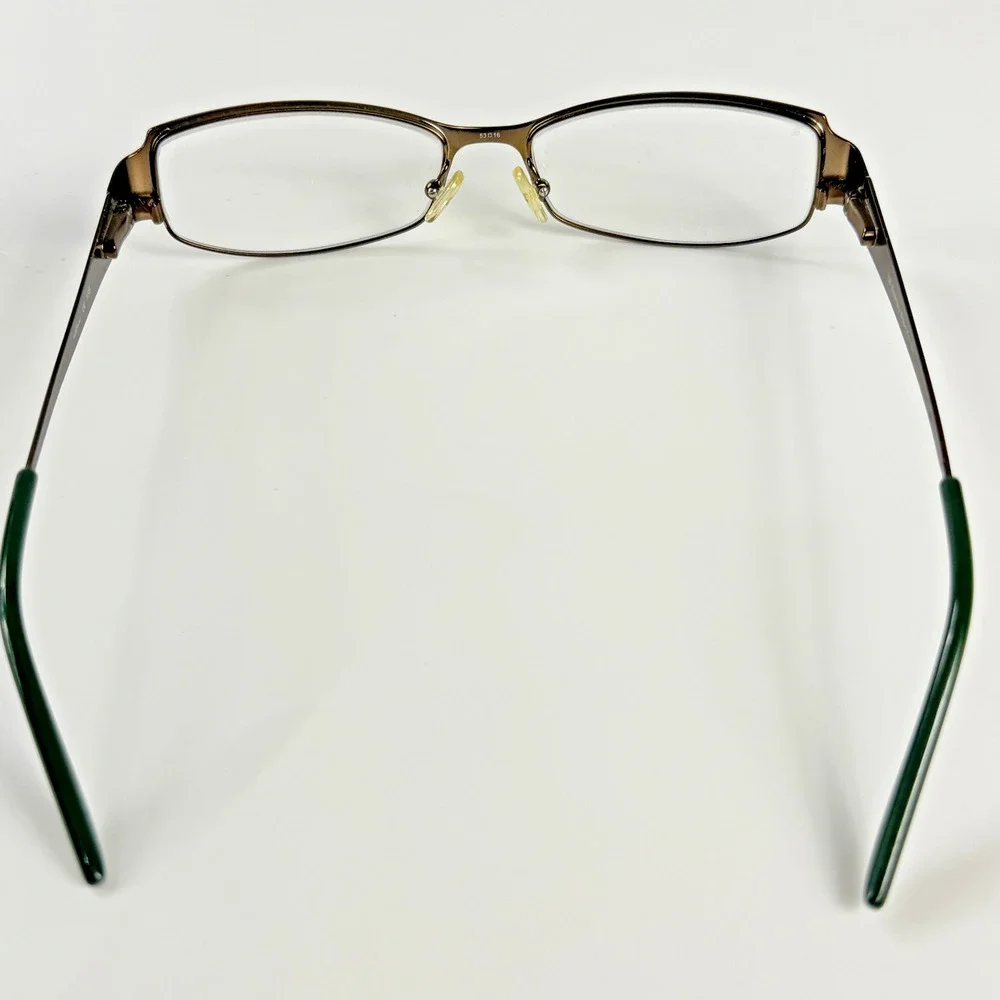 Wildflower 135 Brown Emerald Womens Rect 53-16-135mm Eyeglasses FRAMES ONLY